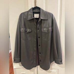 Women’s Wilfred Gray Vegan Leather Shacket